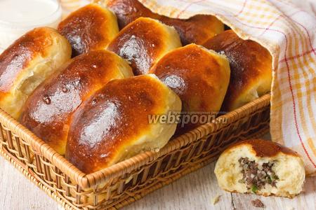 Фото рецепта Пирожки с ливером и рисом печёные