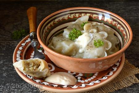 Фото рецепта Вареники с жареной картошкой