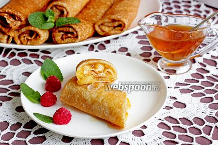Фото рецепта Блинчики с яблоками