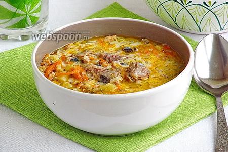 Фото рецепта Сырный суп с рыбными консервами