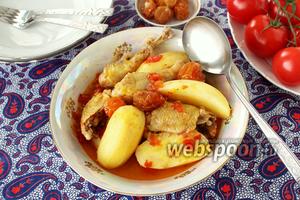 Фото рецепта Бозбаш по-азербайджански из курицы