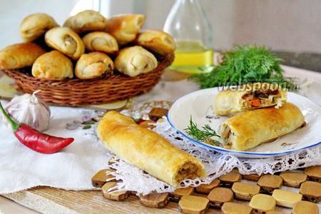 Фото рецепта Пирожки-сигары с капустой