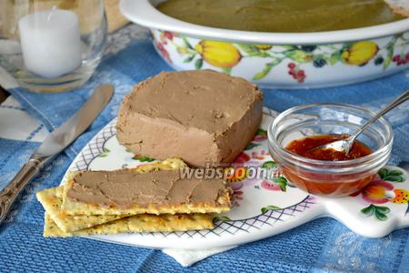 Фото рецепта Паштет из куриной печени с каштанами