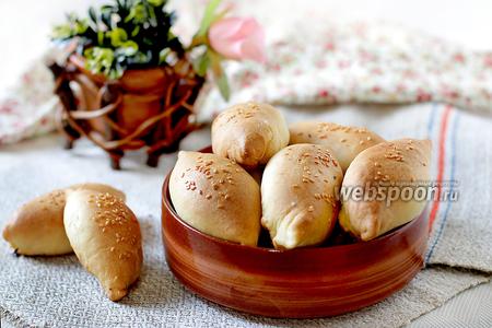Фото рецепта Пирожки на кислом молоке с капустой и фаршем