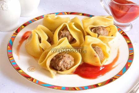 Фото рецепта Ракушки с фаршем