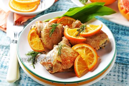 Фото рецепта Курица с апельсинами в мультиварке