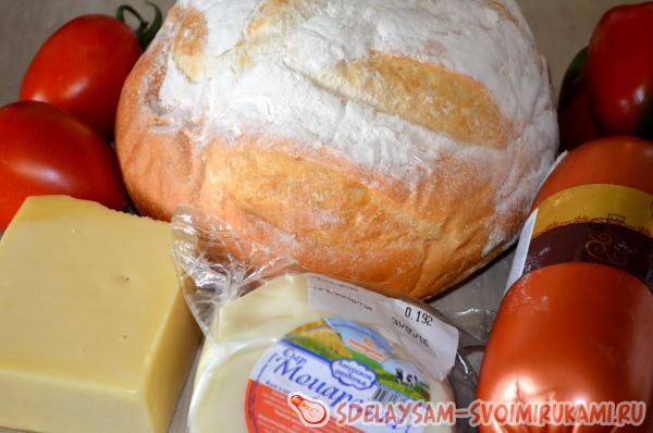 фаршированный хлеб пицца