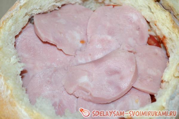 фаршированный хлеб пицца