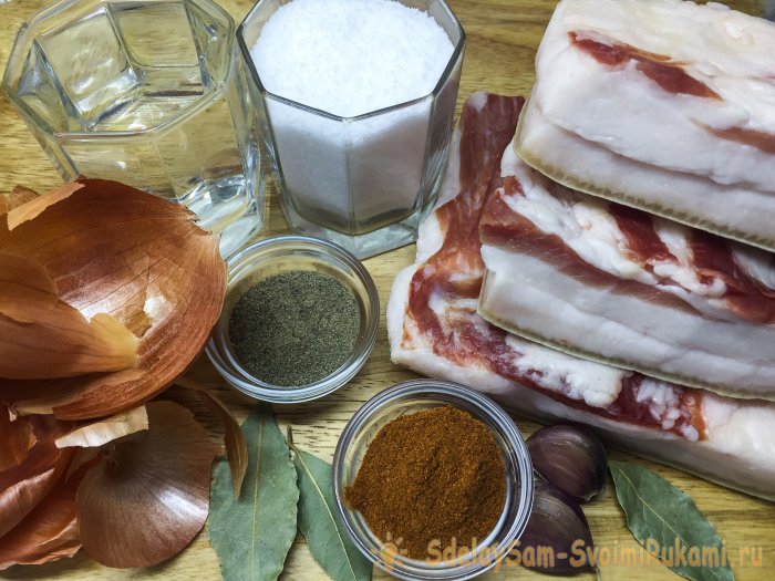 Самый вкусный рецепт приготовления сала в луковой шелухе