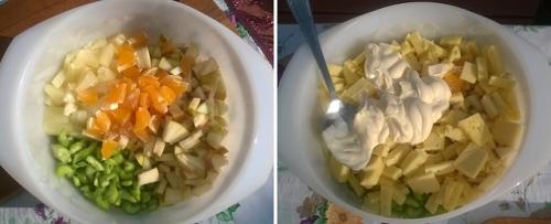 Салат Искушение с сельдереем. Легкий салат дамский каприз с ананасами и сельдереем