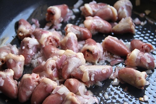 Куриные сердечки
