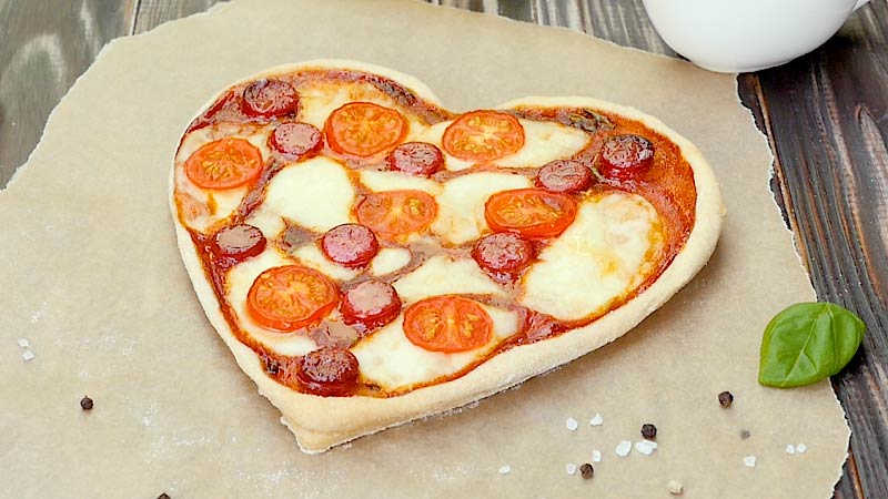 пицца сердце