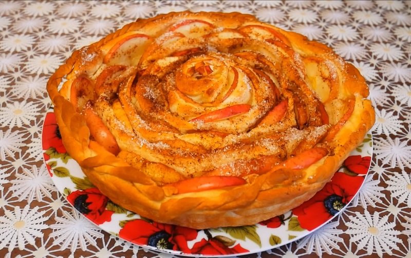 яблочный пирог чайная роза