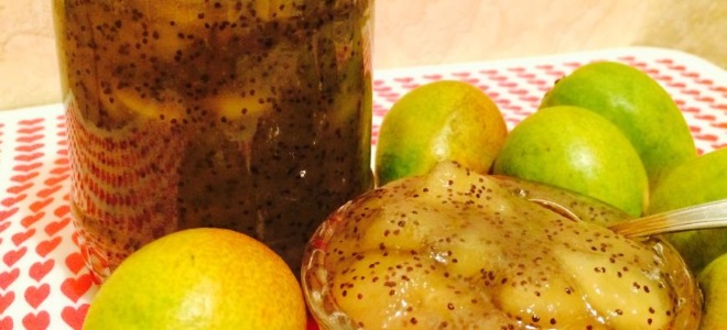грушевое варенье с маком и лимоном
