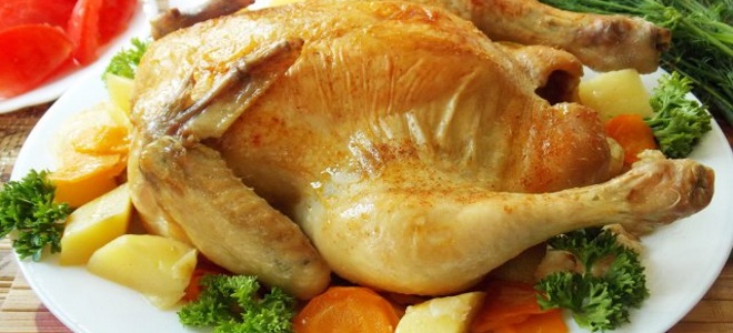 курица с овощами в рукаве в духовке