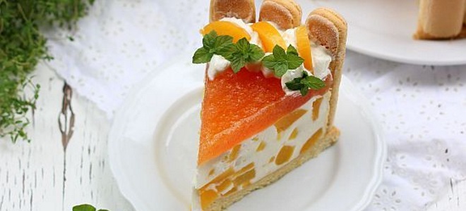 песочный торт с желе и фруктами
