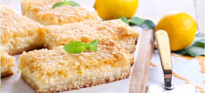 Пирог с творогом и лимоном