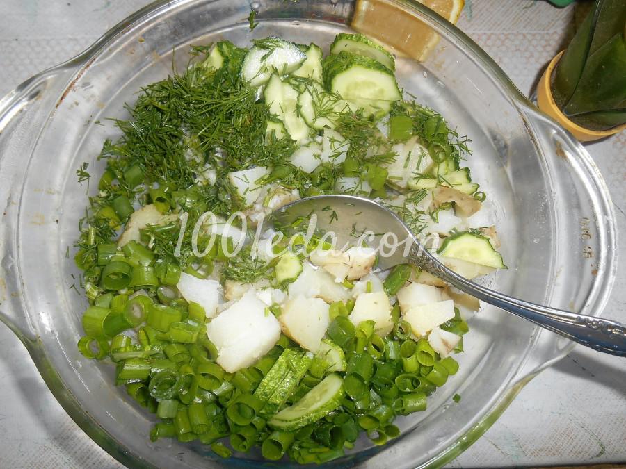 Салат из молодого картофеля со свежими огурцами Салат из молодого картофеля со свежими огурцами