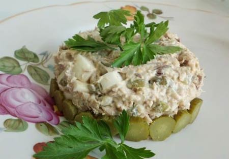 Салат из сельди и риса