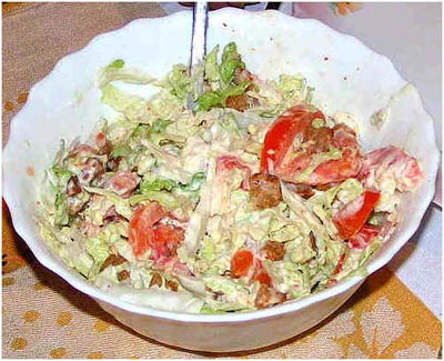 московский салат с салями