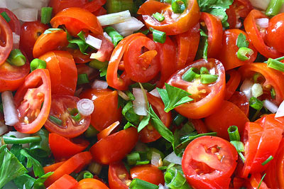Салат с бальзамическим уксусом и помидорами
