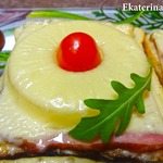 Бутерброды с ананасом сыром и чесноком