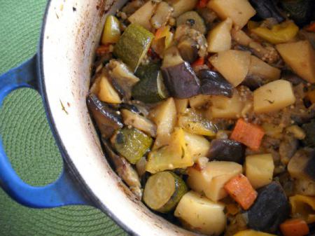 баклажаны тушеные с овощами