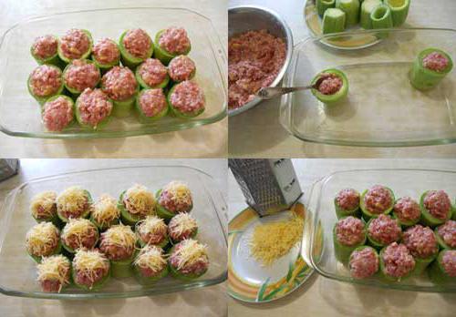 рецепт кабачки фаршированные мясом