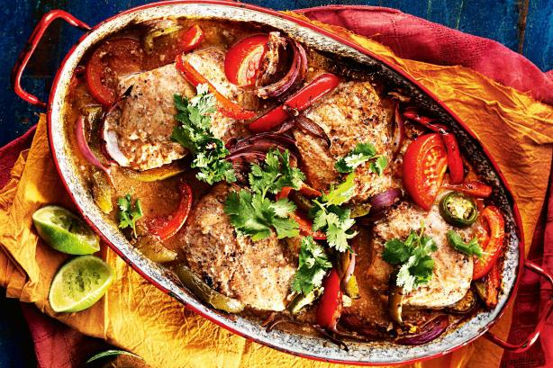 рыба запеченная с овощами