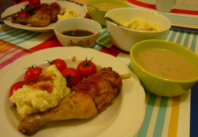 фаршированные куриные голени