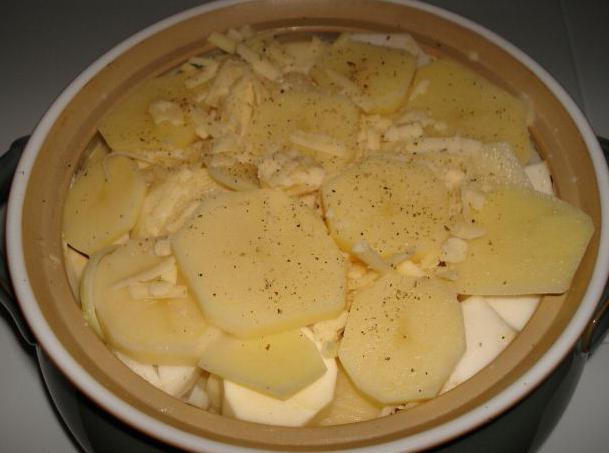 картофель запеченный с курицей и сыром в духовке