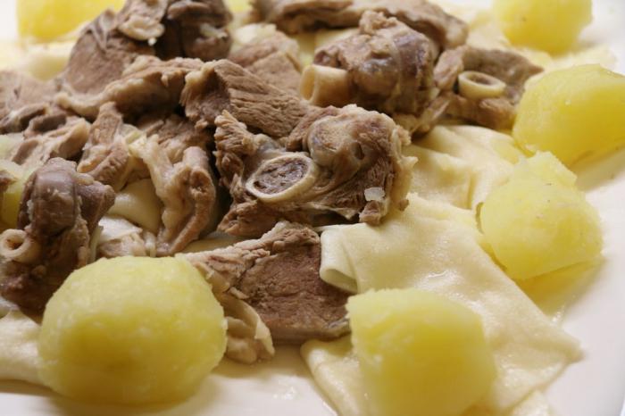 бешбармак из курицы с картошкой
