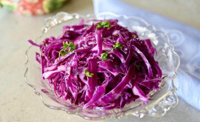 как приготовить салат из красной капусты