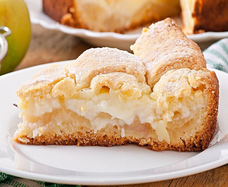 Пирог "Нежность" с творожно-яблочной начинкой