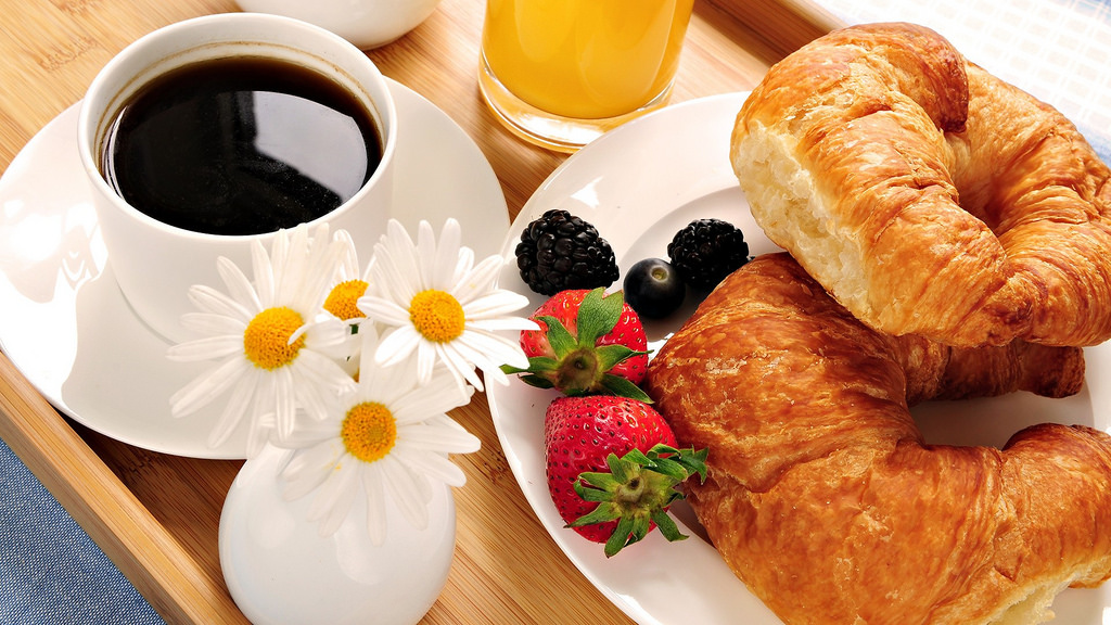 The traditional French breakfast
