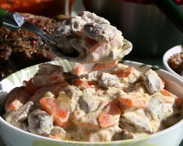 куриные сердечки в сметане рецепт