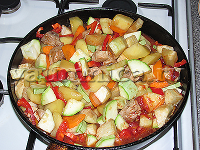 свинина с овощами рецепт