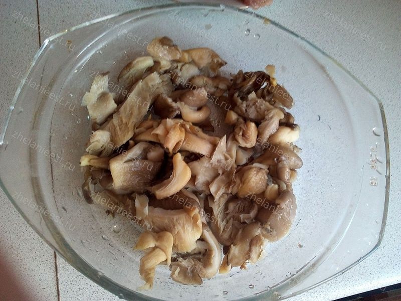 Свиные отбивные с грибами в духовке - вешенки, шампиньоны, лисички
